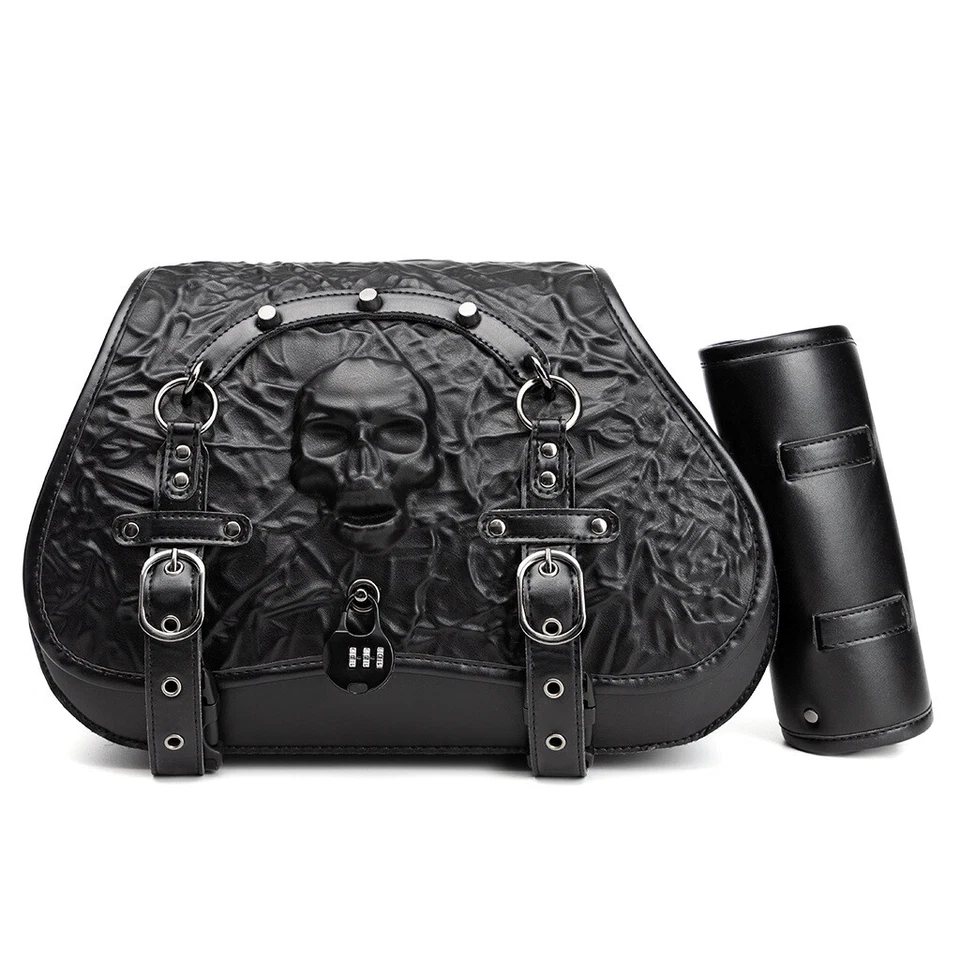 Motorcycle Saddle Bags Side Tool Bag Luggage For Harley Sportster XL 883 XL 1200 Foto 4 de 4