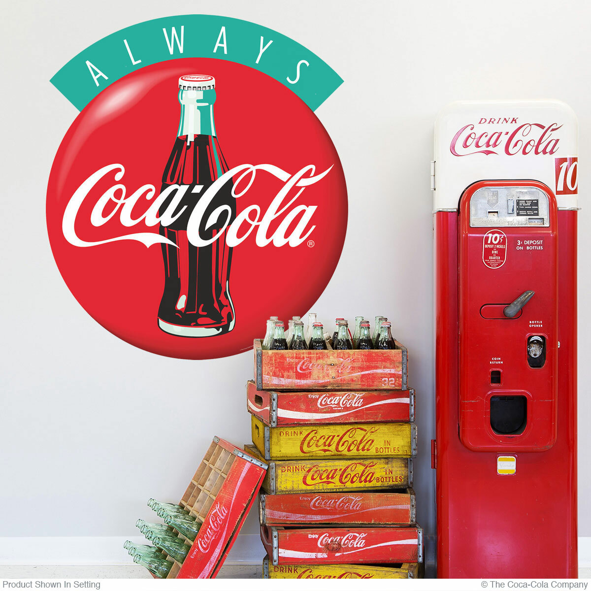 ALWAYS COCA-COLA 看板 Vintage “Always Coca Cola” Hard Plastic Signage Size Large