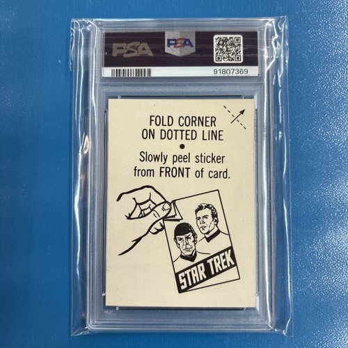Star Trek Sticker 1976 Topps PSA 4 Captain Kirk Beaming Up #9 *Fresh Slab* - Picture 2 of 3
