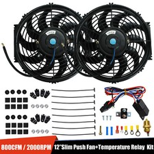 2pcs 12 Universal Slim Electric Cooling Fan Pull Radiatorthermostat Relay Kit