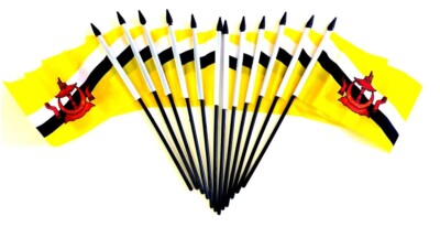 Pack of 12 4x6 inch Country Polyester Miniature Office Desk & Little Table Flags