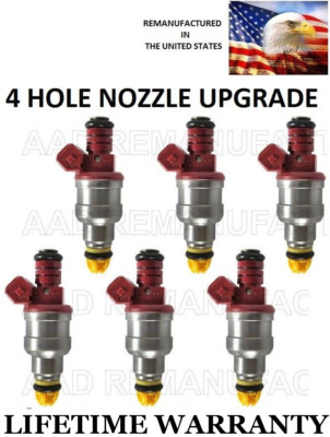 #ad 4 Hole Nozzle Bosch Upgrade Set Of 6 Fuel Injectors for BMW 535 735 1.8L 3.5L $149.00