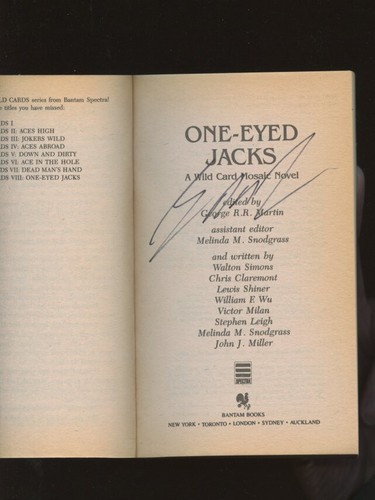 Martin, George R.R.: Wild Cards Volume VIII - One-Eyed Jacks **Signed** PBO 1st - Picture 4 of 4
