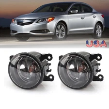 PAIR Front Bumper Clear Lens Fog Light Driving Lamp For Acura ILX 2013 2014 2015