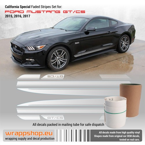 California Special GT/CS Rocker Panel Fade Stripes Graphics 2015 2016 2017 - Picture 8 of 8
