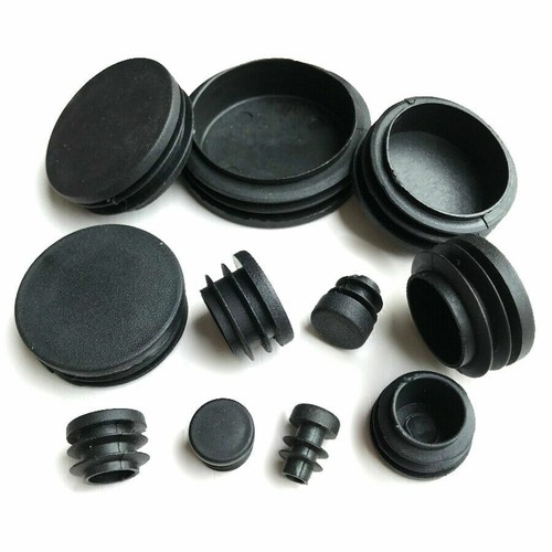 Schwarz Lamellenstopfen Durch 12mm-76mm Kunststoff Rund Rohrstopfen Rohrkappen - Picture 4 of 34
