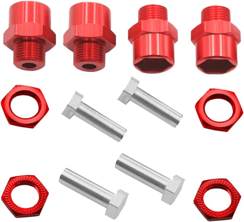 8 Pack Red 1/8 12mm to 17mm Wheel Hex Hub Adapter Extension For 1/10 RC Car - Bild 5 von 10
