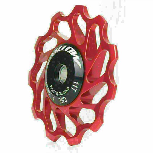 1x 11T Rear Derailleur Guide pulley w/ Ceramic Sealed Bearing Jockey Wheel Red - Picture 10 of 14