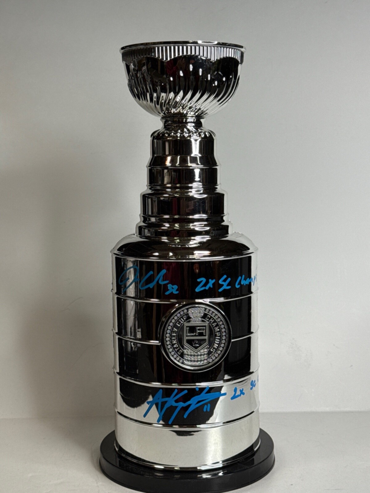 Anze Kopitar Autographed Signed Los Angeles Kings & Quick 14' LA Kings Stanley Cup Champions Trophy PSA 
