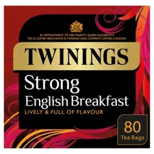 Twinings Strong English Breakfast 80 Tea Bags 250G UK