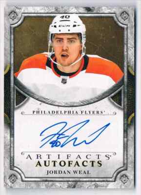 2018-19 ARTIFACTS AUTO FACTS JORDAN WEAL AUTO PHILADELPHIA FLYERS #A-JW