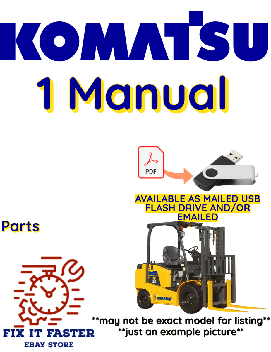 KOMATSU FG25-8 FORKLIFT PARTS MANUAL PDF USB | eBay