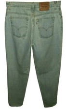 16L Womens VINTAGE USA MADE Levis 551 Denim Blue Jeans, W32 L33