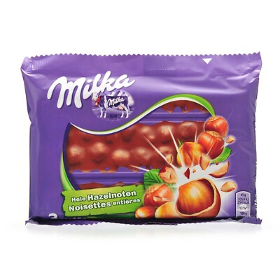 Milka Chocolate Candy | Milk Bar With Whole Nuts 3 Bars | 4,7 Oz /135G