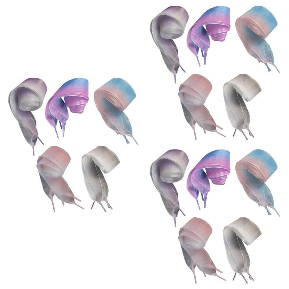 APL 15 paia di lacci larghi per scarpe da ginnastica arcobaleno lacci