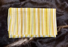 Vintage organza fabric, brown, yellow, c 1960s, 1970s