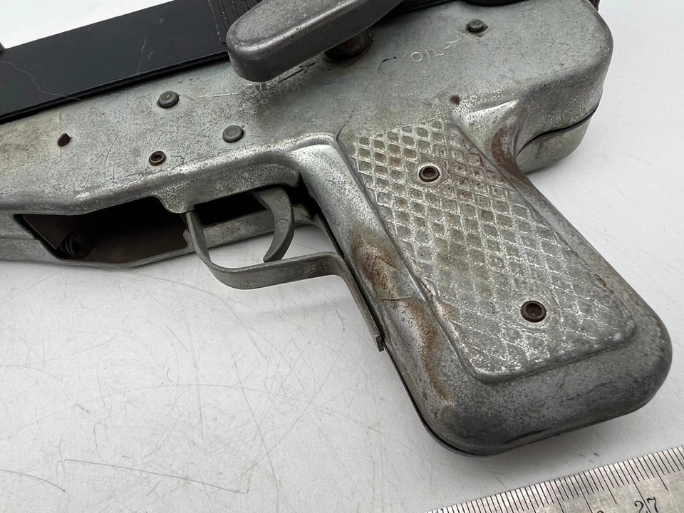 Pistola de eructo Mattel 1956 de colección pistola de tapa automática de metal piezas de juguete o reparación EE. UU. Foto 4 de 4