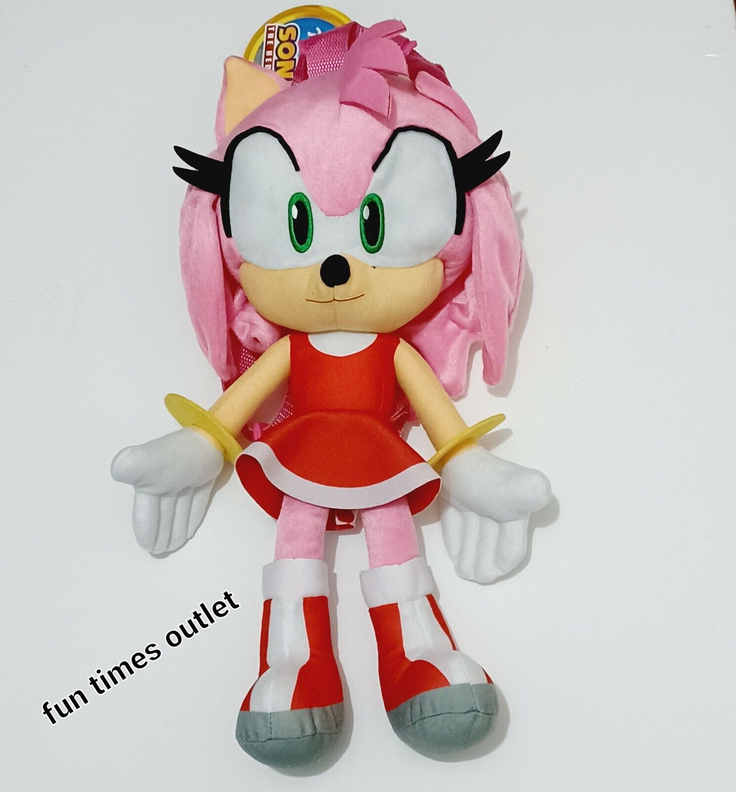 New Amy Rose SONIC THE HEDGEHOG 9 inch Plush (Great Eastern