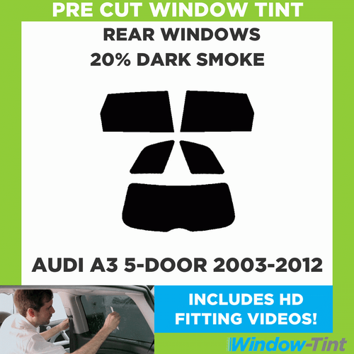 For Audi A3 5-door Hatchback 2003-12 Pre Cut Window Tint Kit 20% Dark Rear Film - Picture 2 of 10