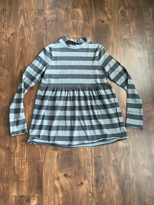 UO Free People We the Free Mod About You Tunic Top Dress Green Grey Stripe  Small | eBay