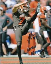 JAMIE GILLAN  CLEVELAND BROWNS  SCOTTISH HAMMER   ACTION SIGNED 8x10
