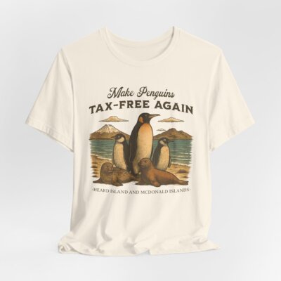 Make Penguins Free Again Funny Trump Tariffs Shirt, Penguins Heard Island
