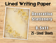 Decorative Stationery - 25- Lined Writing Papers  003