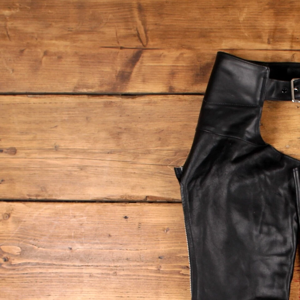Pantalones Pantalones Pantalones Vintage Sears Chaps 32x32 Hechos en EE. UU. Años 80 The Leather Shop Unisex Foto 4 de 4
