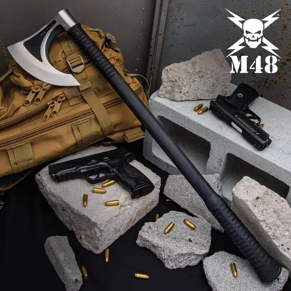 M48 Viking Axe & Sheath | Bearded Axe Blade | 3Cr13 Cast Stainless