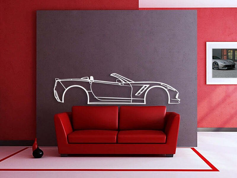 Wall Art Home Decor 3D Acrylic Metal Car Auto Poster USA   2015 Corvette Z51