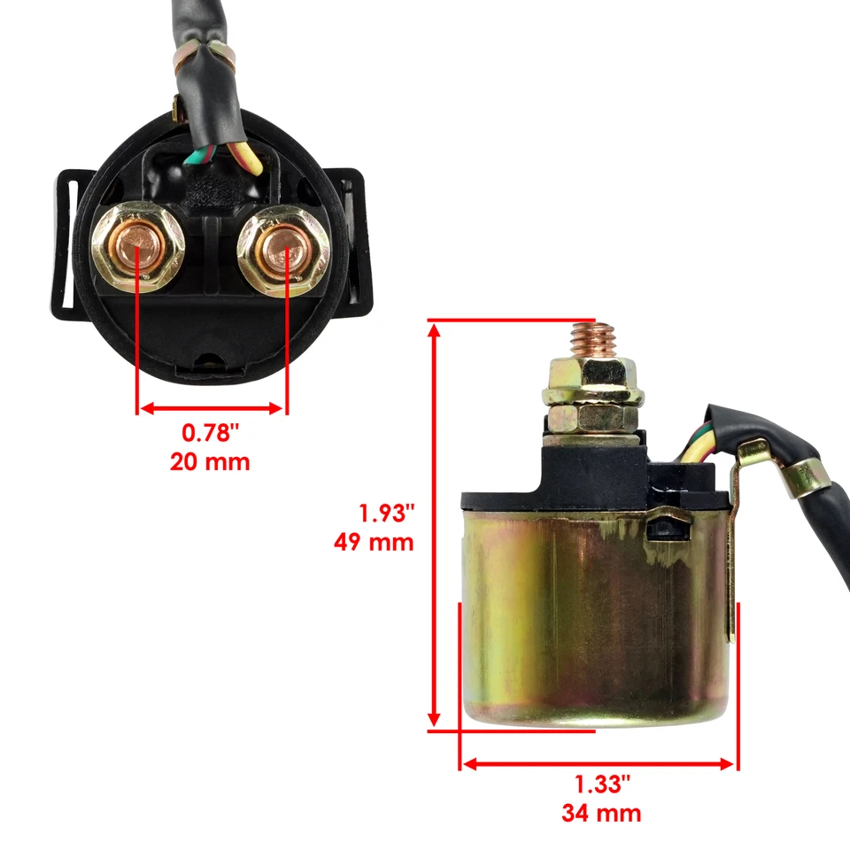 Starter and Relay Solenoid for Honda TRX400X 2x4 2009 2010 2011 2012 2013 2014 - Image 4 of 4