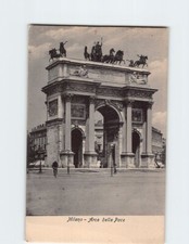 Postcard Arco della pace Milan Italy