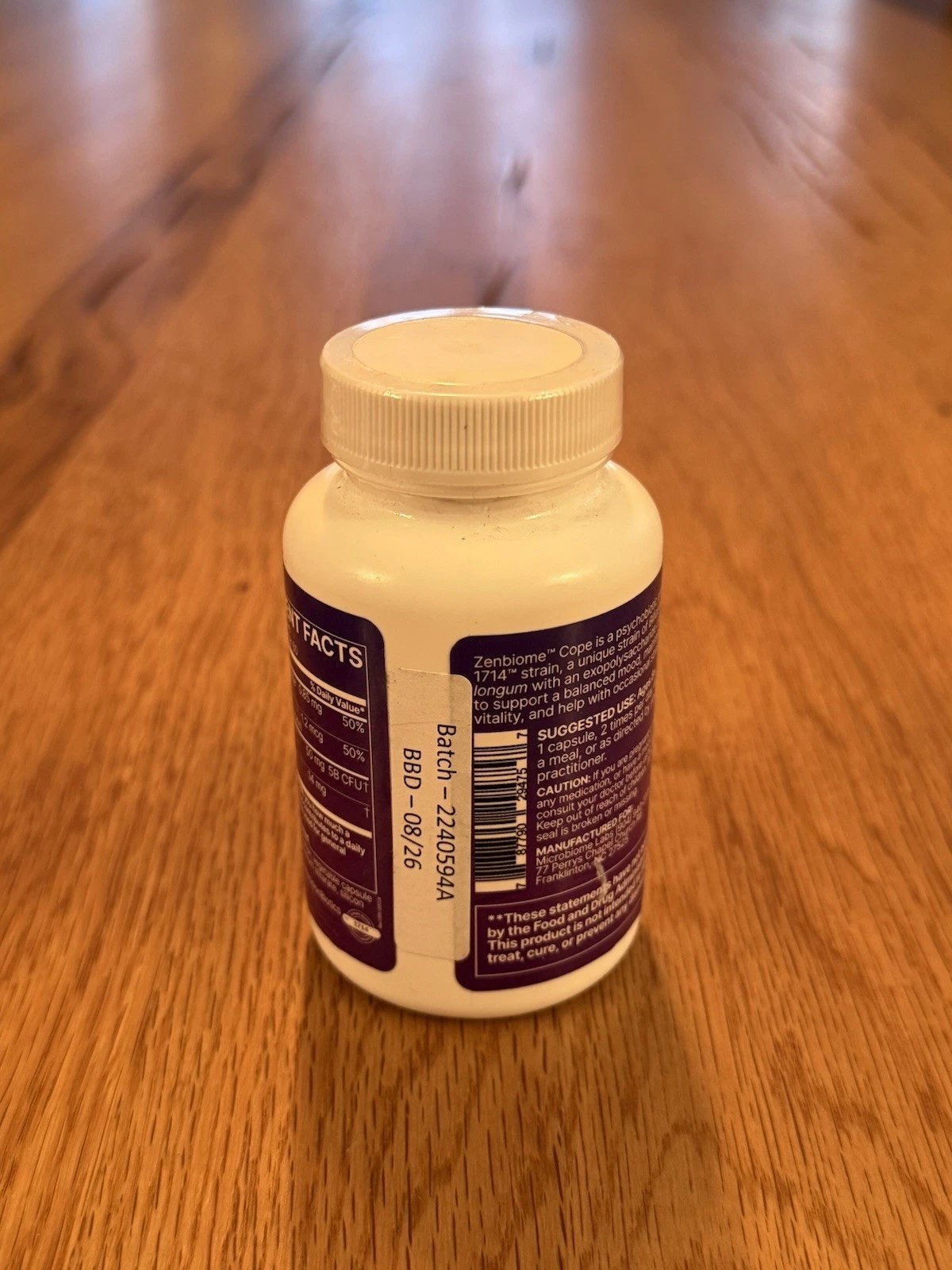 Microbiome Labs Zenbiome Cope Vitamins Supplement - Brand New 08/2026 60 Capsule 3