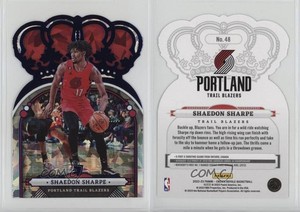 2022-23 Panini Crown Royale Blue Crystal /99 Shaedon Sharpe #48 Rookie RC
