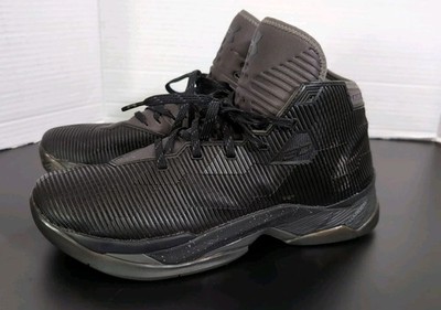 UNDER ARMOUR CURRY 2.5 'TOP GUN' BLACK BASKETBALL SNEAKERS MEN'S SIZE 9 EUC