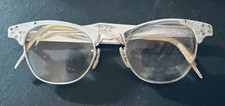 ✨ RARE✨ ArtCraft Vintage Silver Cat-Eye Eyeglasses Frames USA Women rhinestones 