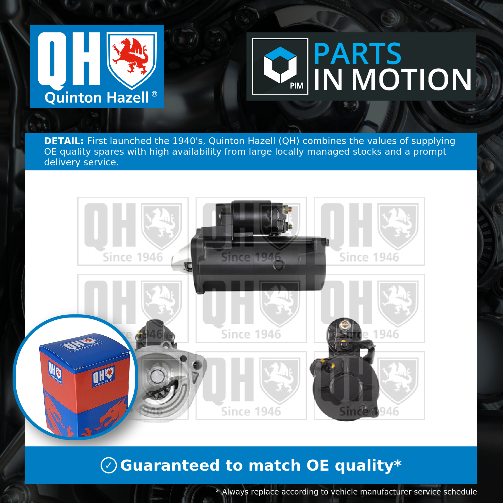 Starter Motor QRS1799 Quinton Hazell M002T84071 M2T87072 M2T84071 M2T87071