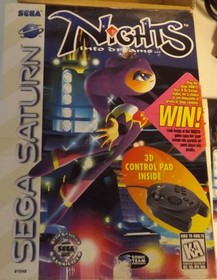 Nights Into Dreams (Sega Saturn  1996)  3D Control Pad Big Box CIB Reg Card     