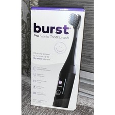 BURST Pro Sonic Black Rechargeable Toothbrush LED Pressure Sensor