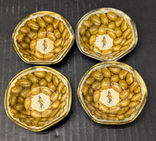 Vintage Mr Peanut Nut Trays Set of 4 Tin Lithograph Made in USA 3"