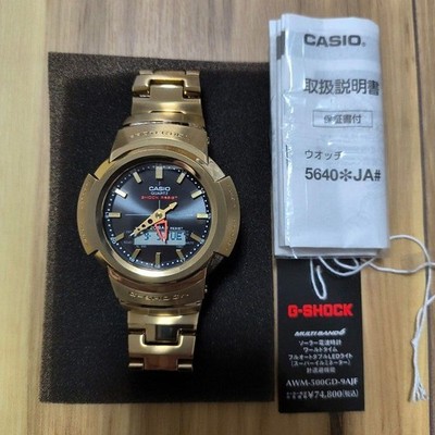 New CASIO G-Shock AWM 500GD 9AJF Gold Solar Radio Watch No.gs2597