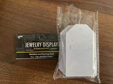 70 count Necklace  Earring Cards, for jewelry display - 1.73" x 3" - opened pkg