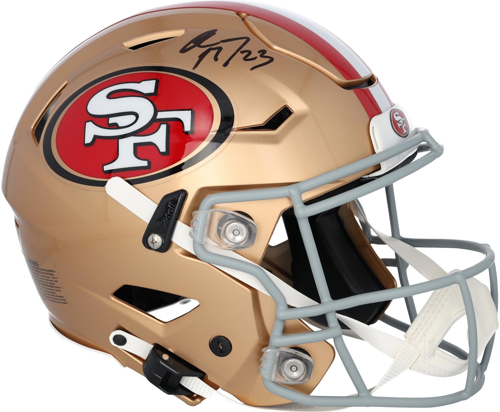 Christian McCaffrey Autographed Signed San Francisco 49ers Riddell Flex Authentic Helmet 