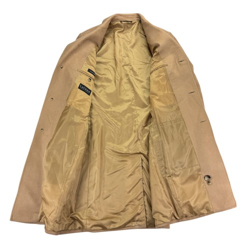 Lauren Ralph Lauren Mens Luther Luxury Wool Cashmere Blend Overcoat Camel 36R - Picture 2 of 5