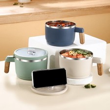 Double-layer Insulated Ramen Bowl Large Capacity Instant Noodle Bowl  Soup