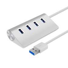 4-Port USB 3.0 Aluminum Hub 5Gbps High Speed Adapter Convertor For PC/Laptop G