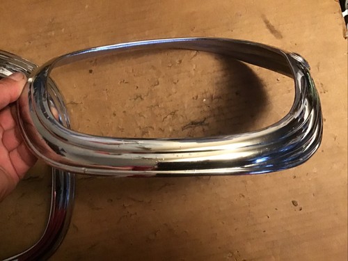 1939 Desoto Headlight Bezels NOS Pair - Picture 9 of 10