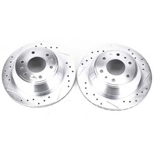 PowerStop Evolution Drilled Slotted Rotors Pair Rear For Oldsmobile Bravada
