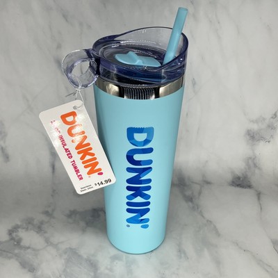 DUNKIN 2025 Stainless Steel Soft Touch Tumbler AQUA *FREE GIFT W/PURCHASE*