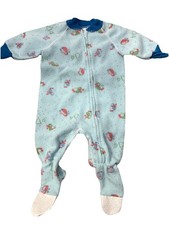 Vintage Gerber 1T Footie Pajamas Blue Penguins